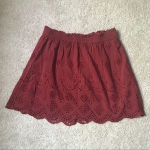 Madewell eyelet mini skirt